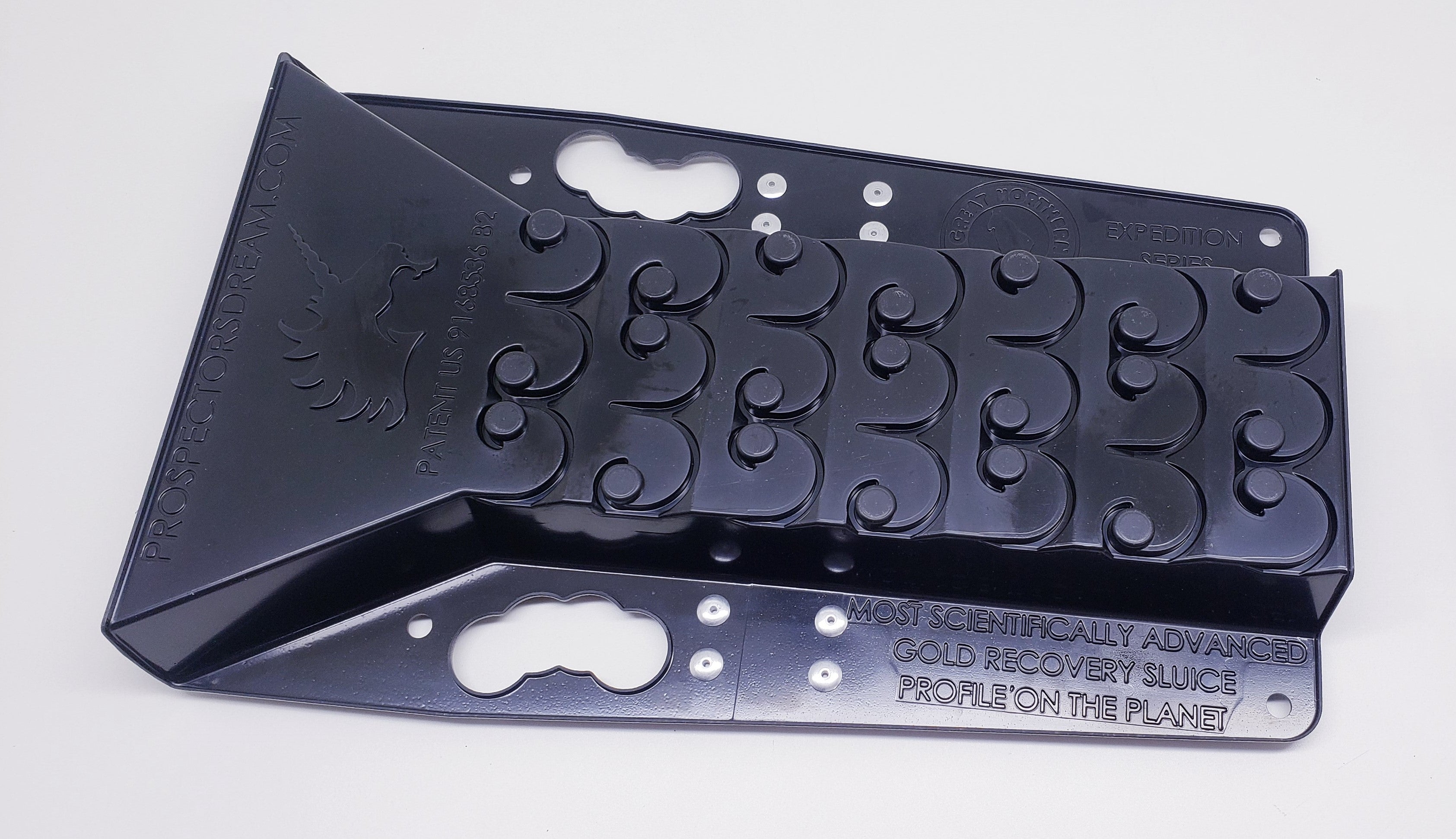 6X22 Expedition Sluice Box - Vortex Dream Mat | Gold Prospecting Equipment (Black)