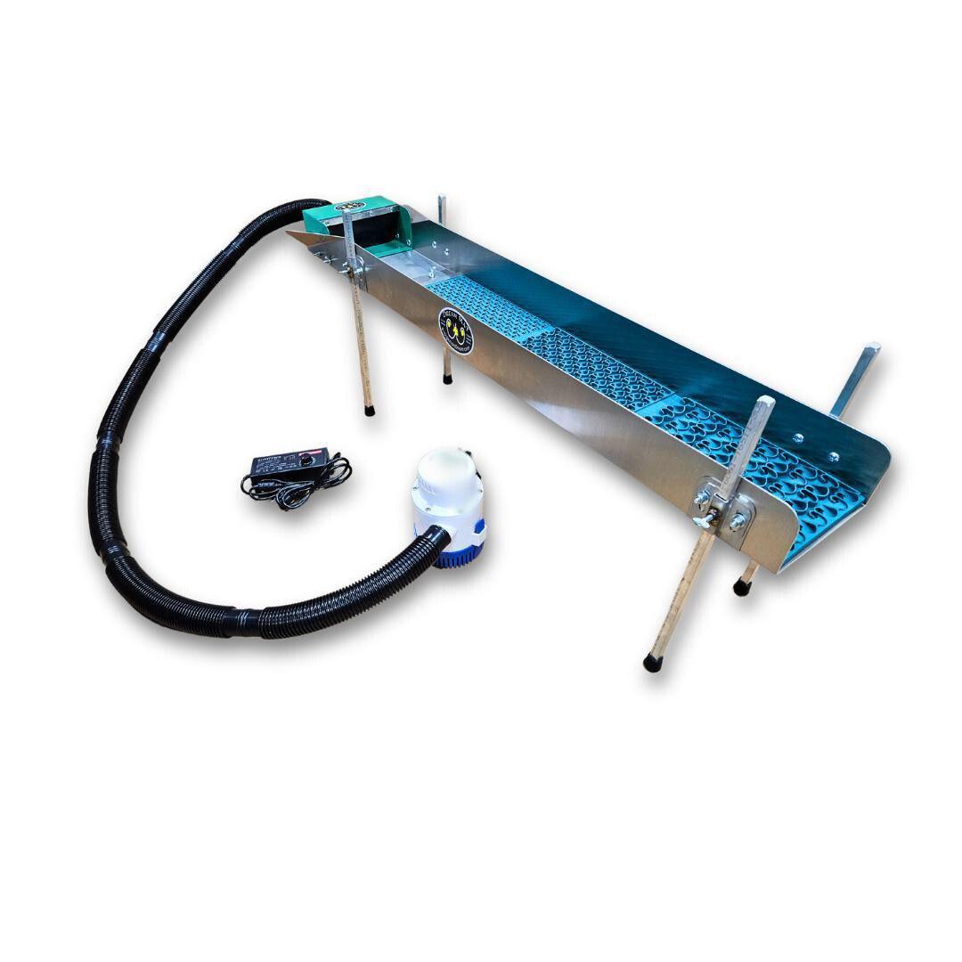 8X47 Power Sluice Box Kit with Dream Mat + 18" leg Kit | Gold Prospecting Equipment